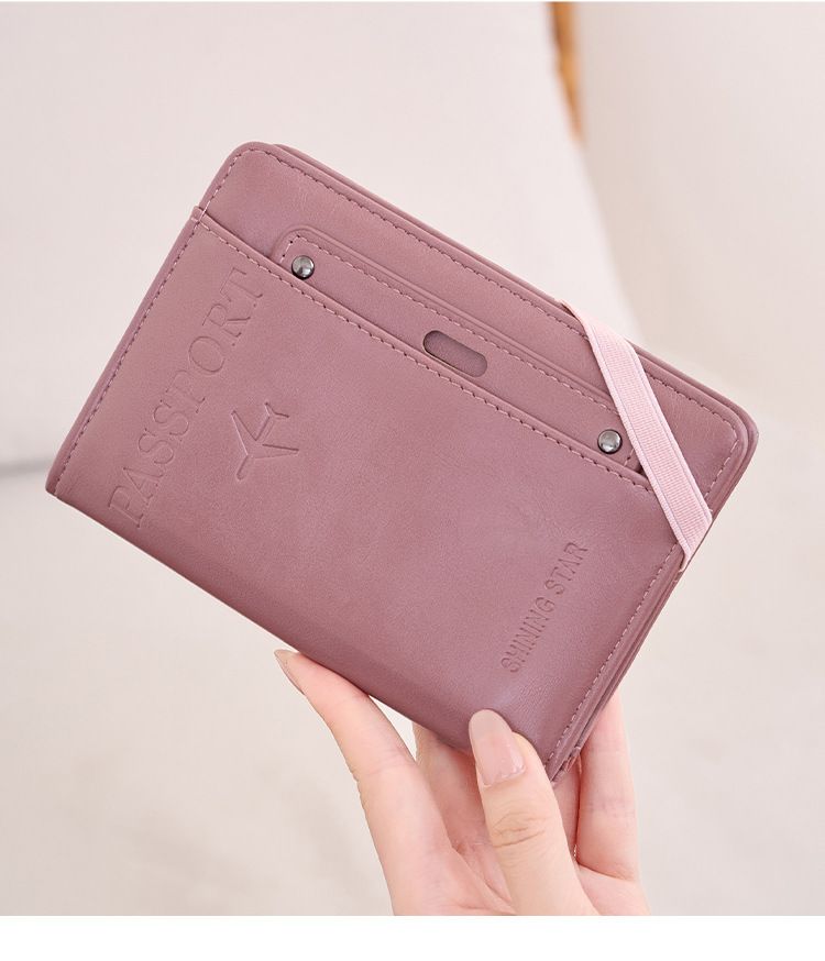 Portafoglio da viaggio sottile e leggero con protezione RFID, portapassaporto di lusso con protezione antifurto, più slot per carte e pelle PU resistente all'acqua_voghion.com