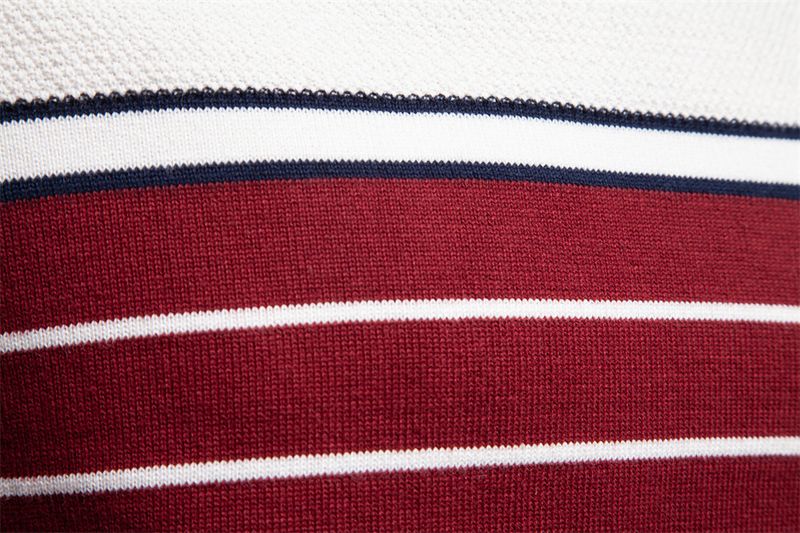 Men's Clothing New Striped Color Matching Long Sleeved Men's Knitted Sweater Fashionable Round Neck Men's Casual Sweater_voghion.com
