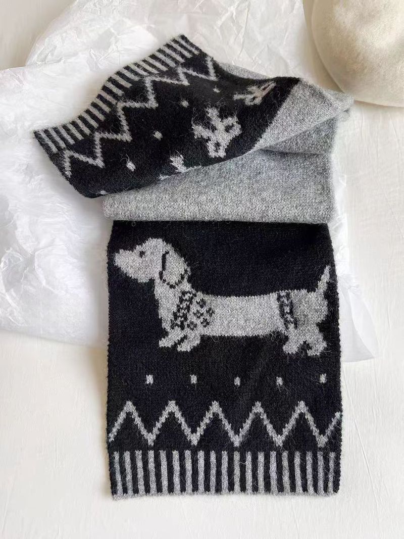 Sciarpa multifunzionale reversibile in maglia alla moda, nuova stagione invernale 2025, stile da donna_voghion.com