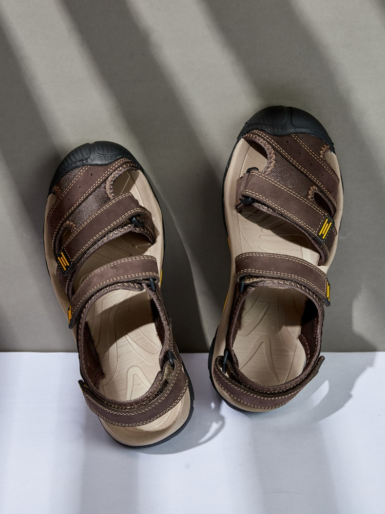 Summer New Genuine Leather Large Size 38-48 Fashion Slippers Men's Sandals Outdoor Beach Shoes_voghion.com
