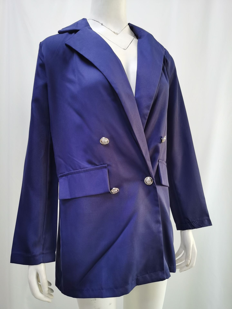 Kadınlar için modaya uygun yaka hırka orta uzunlukta mizaç blazer_voghion.com