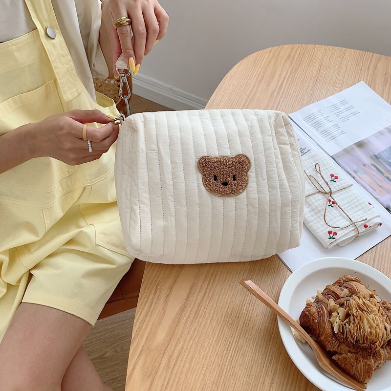 Ins Bavlněná taška na přebalování do kočárku Závěsná taška Dětské zboží Organizér na plenky Caddy Taška na zip Roztomilé ženy taška na make-up děti_voghion.com