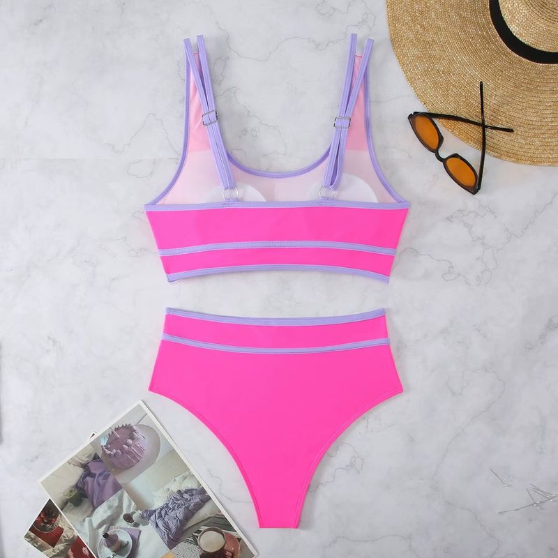 2025 neue Sexy Badeanzug Frauen Bikini Zwei-Stück Farbe Block Multi-Farbe Bademode_voghion.com
