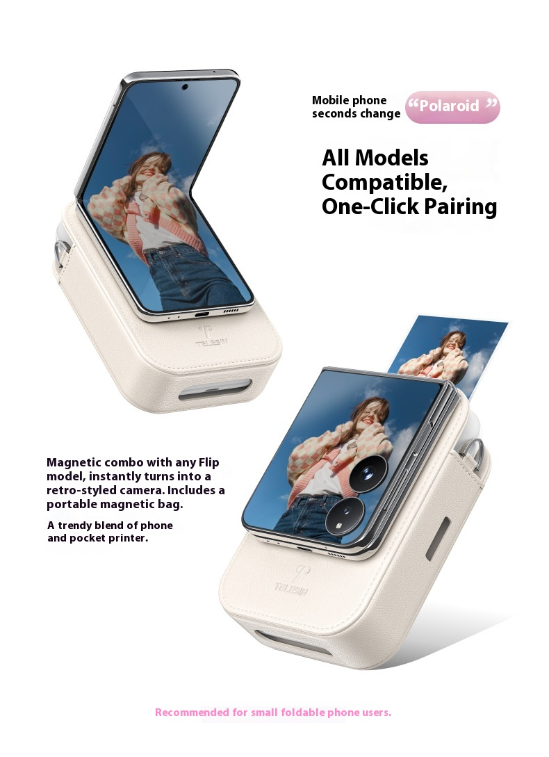 Mini impressora fotográfica, impressora fotográfica instantânea portátil sem fio Bluetooth de bolso, impressão sem tinta para smartphone, uso doméstico e viagens, ZINK Zero Ink_voghion.com