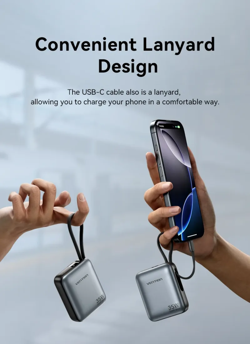 Vention 10000mAH Power Bank Schnelle Lade PD 35W Tragbare Mini Powerbank Für IPhone 17 16 15 Xiaomi Externe Batterie_voghion.com