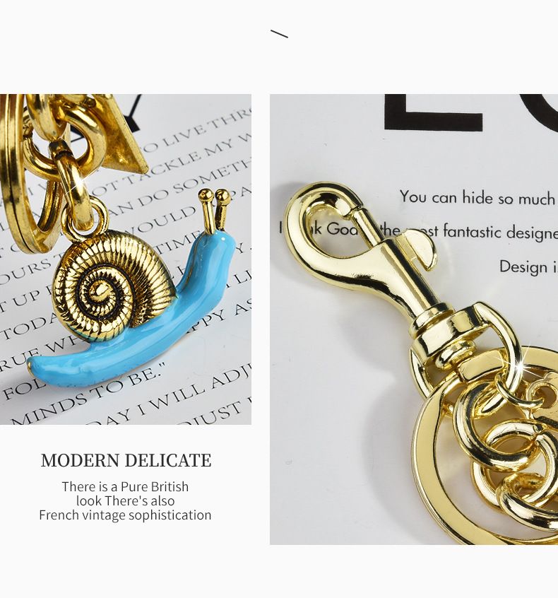 Portachiavi con ciondolo a forma di lumaca, accessorio da donna, borsa rossa alla moda e squisita_voghion.com