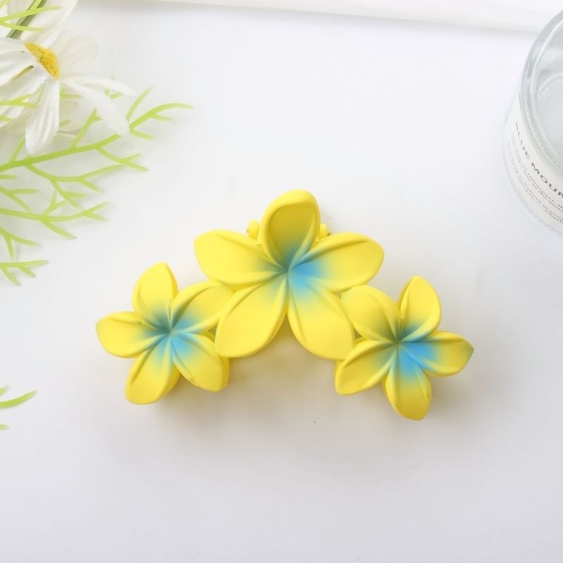 Kaikki ottelut puolaklipsi ranskalainen retro Plumeria-hiuspinni yksinkertainen muoti hainklipsi hiusasusteet tytöille_voghion.com