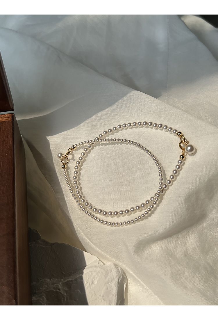 Braccialetto semplice con perle rotonde leggere e resistenti, classico Mini Shi Jia, stile squisito per i blogger di nicchia._voghion.com