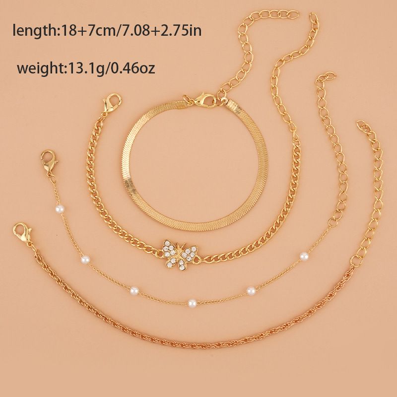 Set di bracciali minimalisti bohémien per donna - Elegante design a catena Figaro e intrecciata - Opzioni in oro, argento e oro rosa_voghion.com