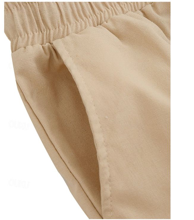 Autumn Winter Men Pants Pulling Elastic Waist Plaid Breathable Beach Fashion Simple Trousers_voghion.com