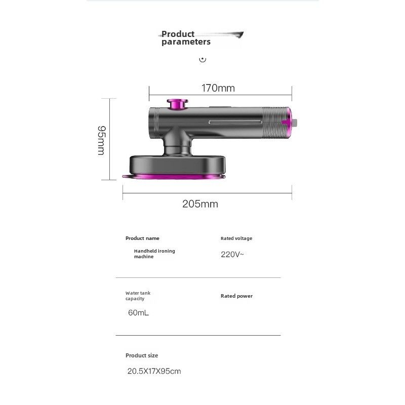 Plancha portátil colgante de modo dual - Certificación ECO | Vapor seco/húmedo para viajes en la UE_voghion.com