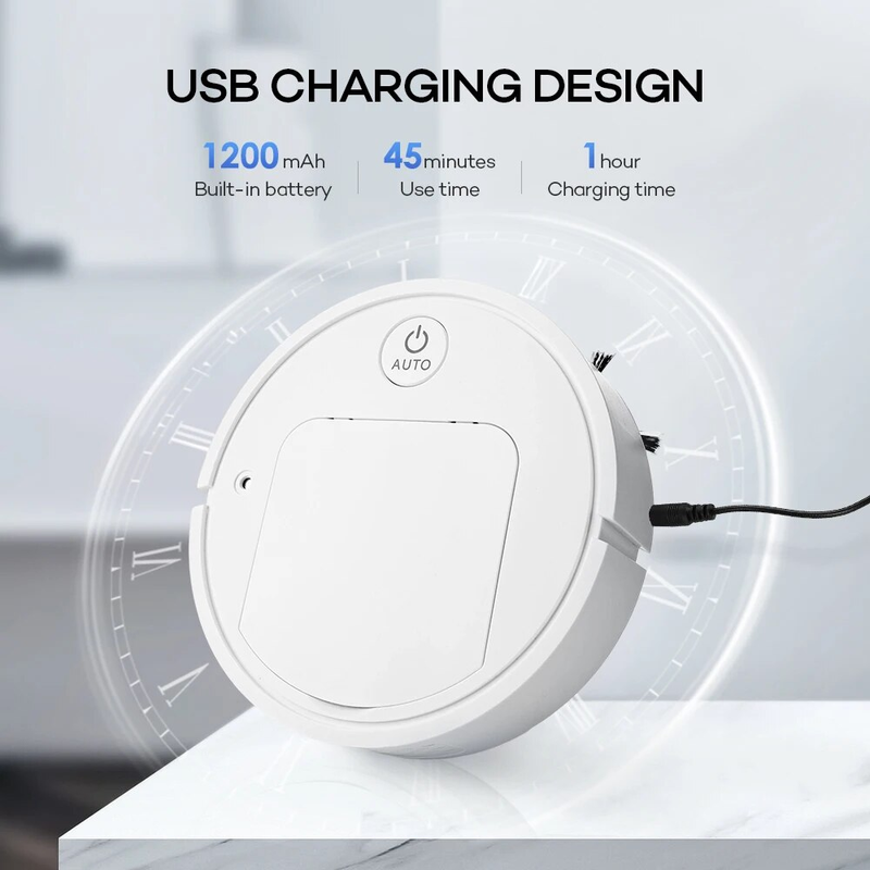 2024 New USB Rechargeable 5-in-1 Robot Vacuum Cleaner Automatic Cleaning Sweeping Machine Wet Mopping Vacuum Cleaners Robot_voghion.com
