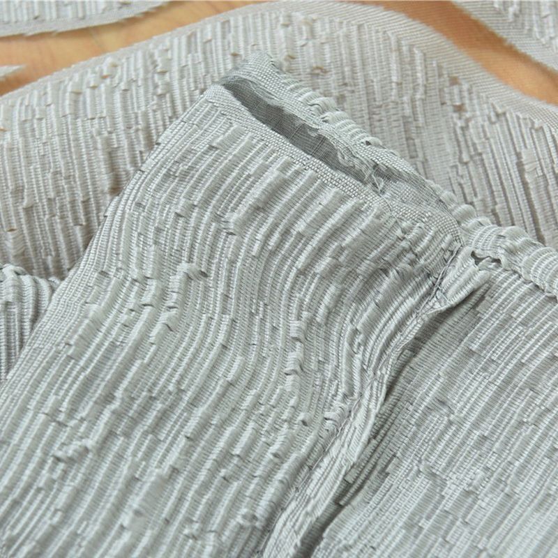 Floral Leaf Blackout Curtain - Bubble Textured Window Screen With Decorative Cut-Out Design_voghion.com