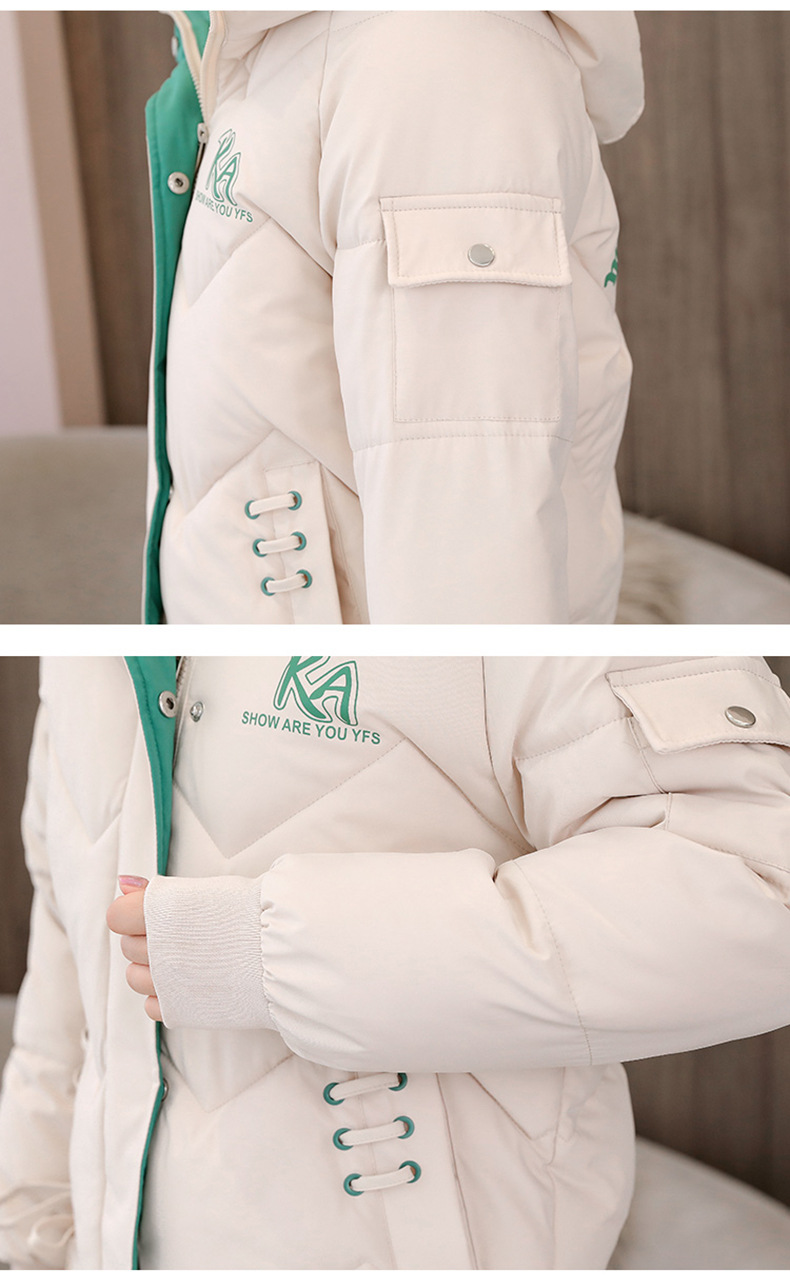 Giacche di cotone con cerniera, cappotti trapuntati per donna, parka grandi, abbigliamento da esterno imbottito per donna, caldo inverno in saldo, ottimo prezzo_voghion.com