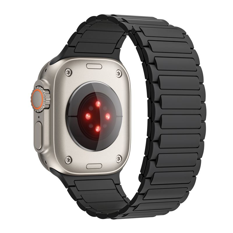 Pasuje do iPhone Watch678910 generacji pasek do zegarka iWatch silikonowy magnetyczny pasek z pętlą_voghion.com