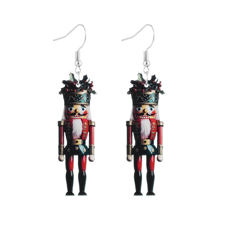 Nuovi orecchini in acrilico ecologici completamente gestiti, gioielli per le orecchie personalizzati a forma di soldato colorato dei cartoni animati_voghion.com