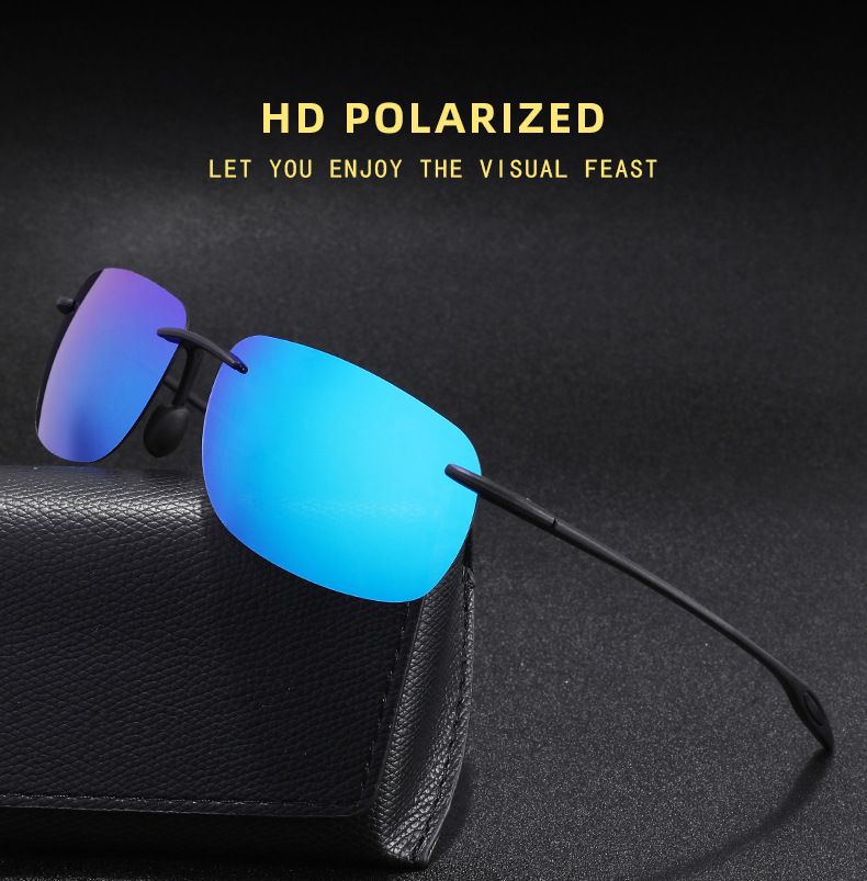 ActiveGo TR90 Material TAC Polarized True Film Sports Cycling Frameless Outdoor Sunglasses For Men And Women Mountaineering_voghion.com