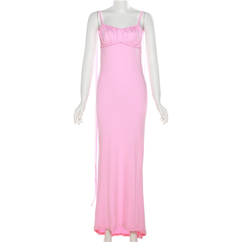 Women's Clothing Fashion Suspenders Sexy Backless Slim Fit Hip Hugging Temperament Dress_voghion.com