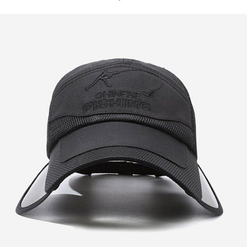 Men Summer Adjustable Brim Women Protection Fishing Cool Korean Style Sun Hat Outdoor Baseball Cap_voghion.com