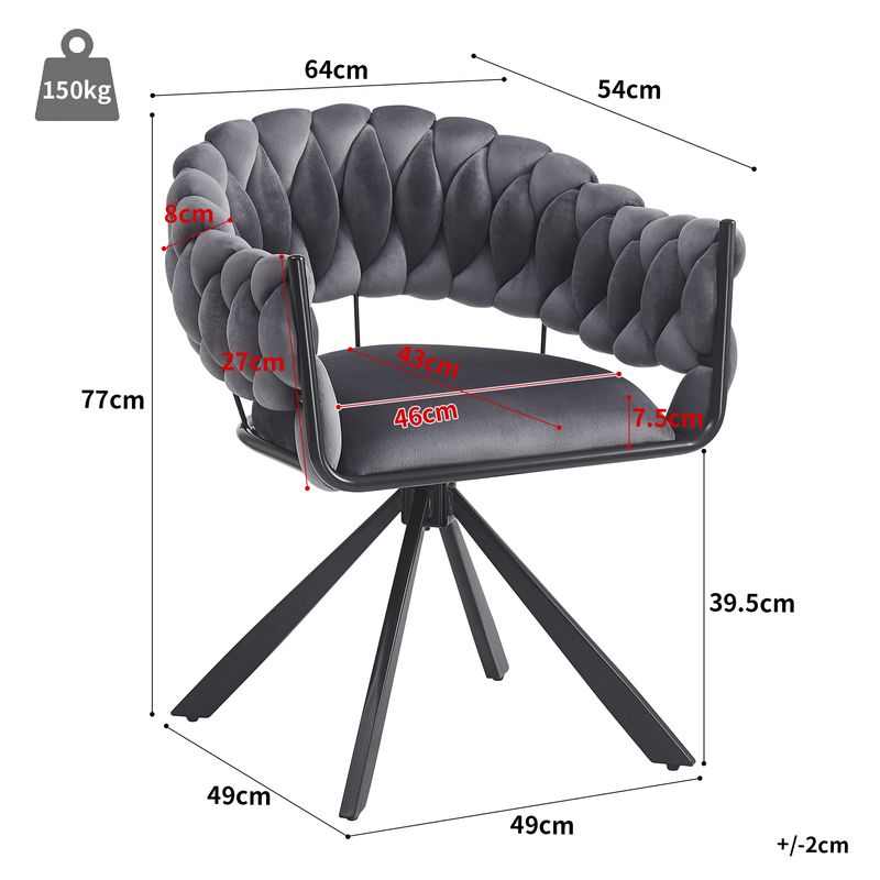 6er Set Samt Esszimmerstühle Mit Klauenbeinen, Grau_voghion.com