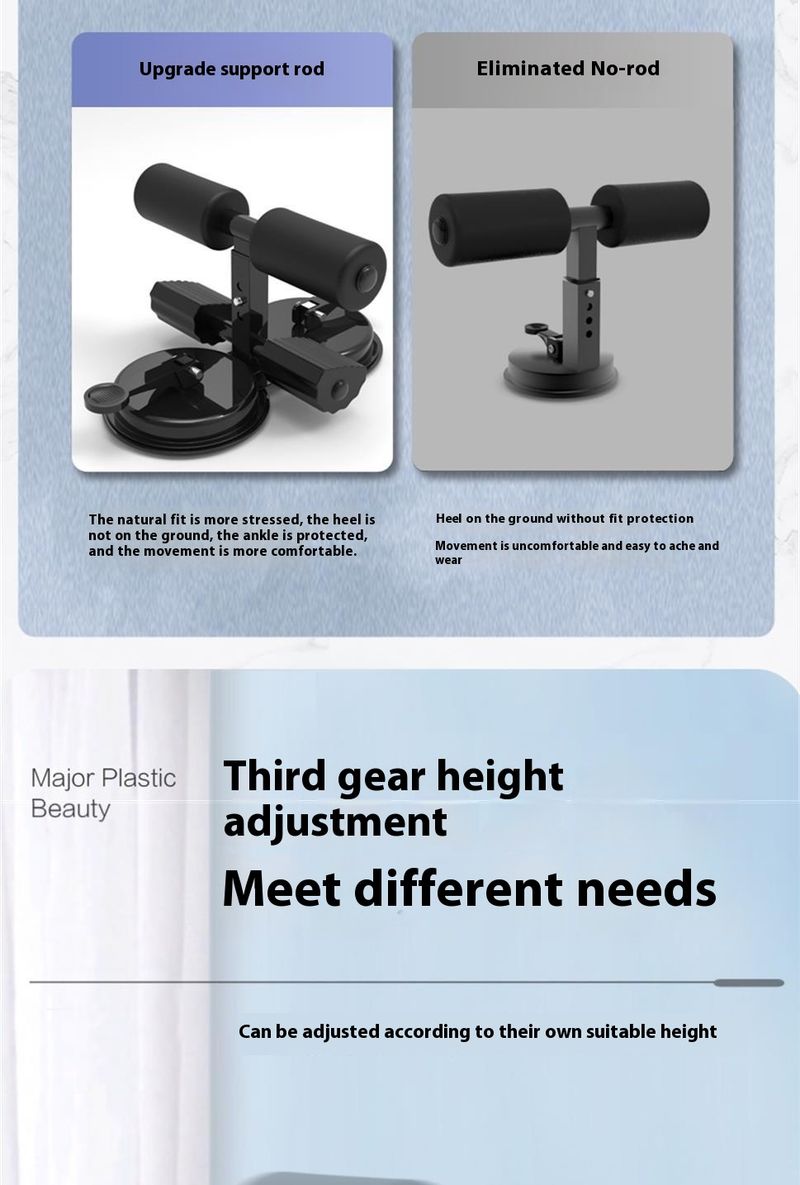 Fest installiertes Sit-Assist-Gerät, Saugnapf-Roller, Bauchmuskeltrainingsgerät, Sit-Up-Artefakt für den Haushalt_voghion.com