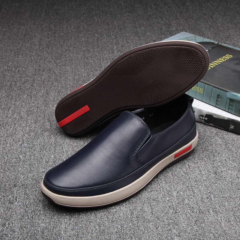 Scarpe casual comode slip-on in pelle da uomo Voyage Guangzhou Factory Direct all'ingrosso 2025 autunno nuovo autentico per uomo_voghion.com
