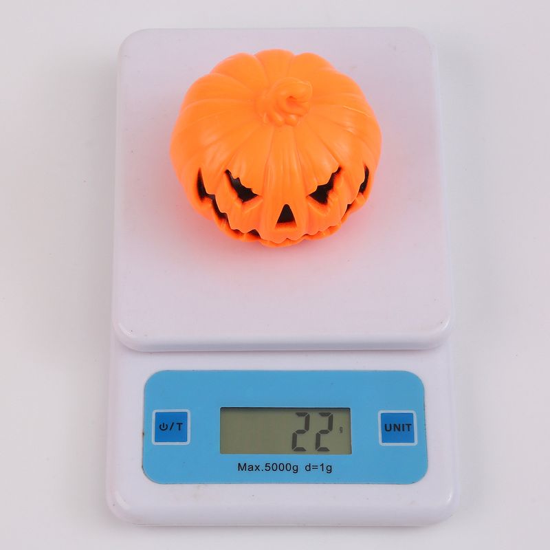 Glow-in-theark Plastic Halloween Pumpkin Lantern - Small Decorative Jack-O'-Lantern For Party, Home & Outdoor Decor_voghion.com
