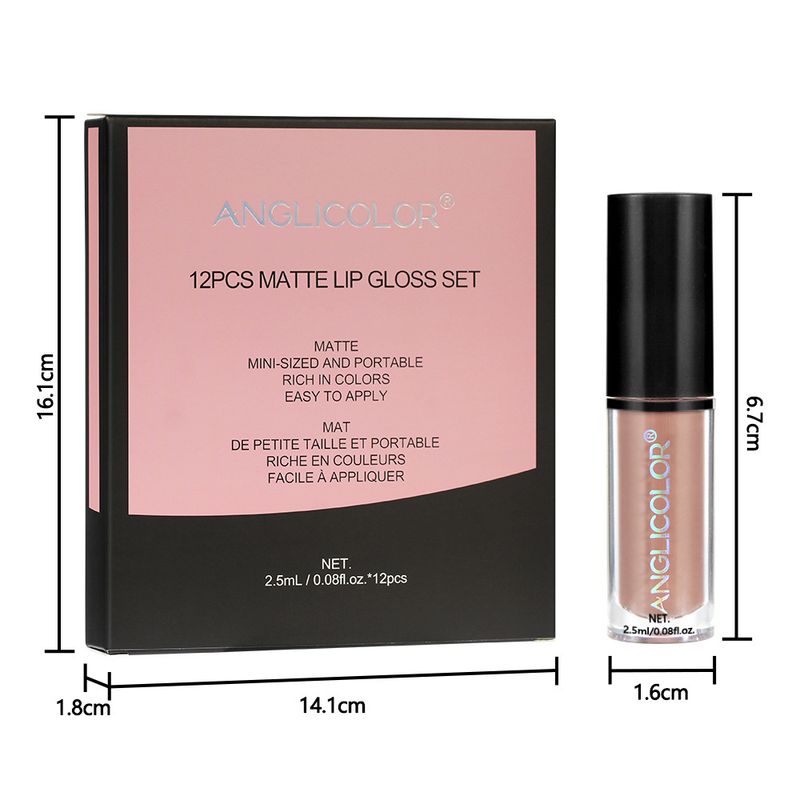 12 Colors Matte Liquid Lipstick Set - Waterproof, Long-Lasting, Non-Sticky Lip Gloss Kit (12 Shades Gift Box)_voghion.com