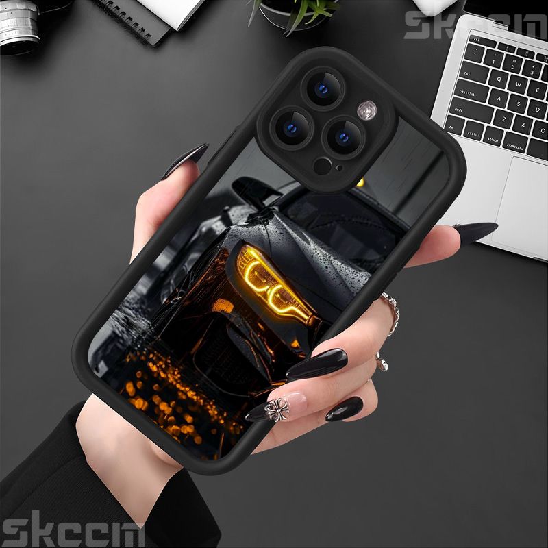 Divatos autómintás szilikon telefontok iPhone 16 Pro Max 15 14 11 12 13 7 8 16 Plus XS X XR matt ütésálló puha borítás_voghion.com