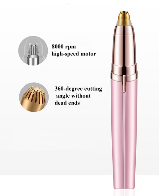 Mini depiladora eléctrica de cejas para mujer, afeitadora portátil sin dolor, herramienta de depilación facial_voghion.com