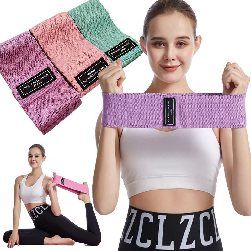 Yoga Resistance Fitness Women Hip Lift Loop Elastic Bands Legs Slim Arms Shoulder Training Back Opening Squats_voghion.com