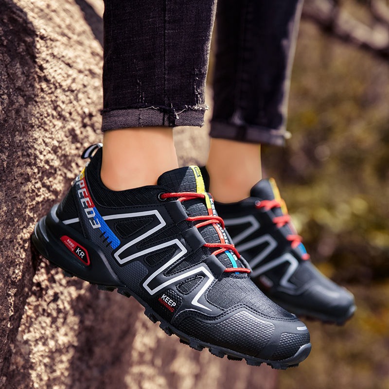 Men's and women's cross-country running shoes Outdoor sports mountaineering air cushion shoes_voghion.com