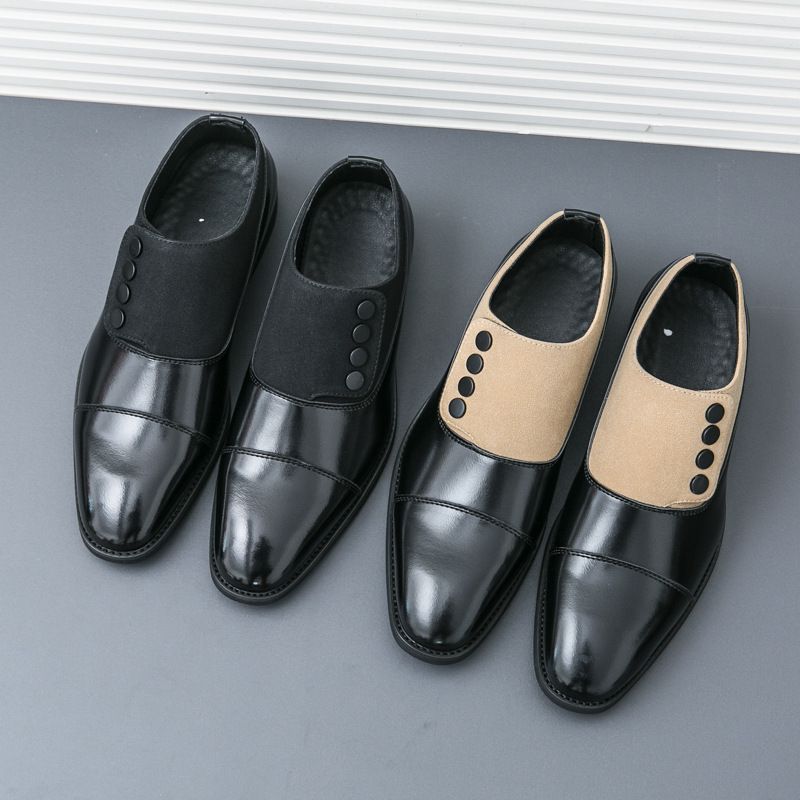 Herren Slip-On Leder Neue Oxford Schuhe Casual Arbeit Büro Bequeme Business Schuhe_voghion.com