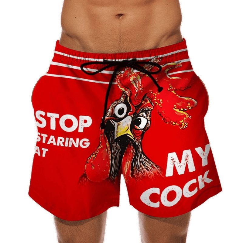 Nouveaux pantalons de plage pour hommes de qualité supérieure avec des maillots de bain amusants imprimés en 3D et des shorts décontractés à motifs d'animaux_voghion.com
