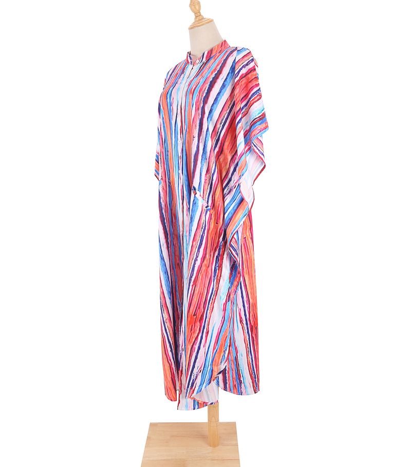 Resort Kimono Cover-Up – 292GSM Stretchy Beach Tunic With 4-Way Elasticity, UPF 50+ Sun Protection For Swimsuits (One Size, Polyester)_voghion.com