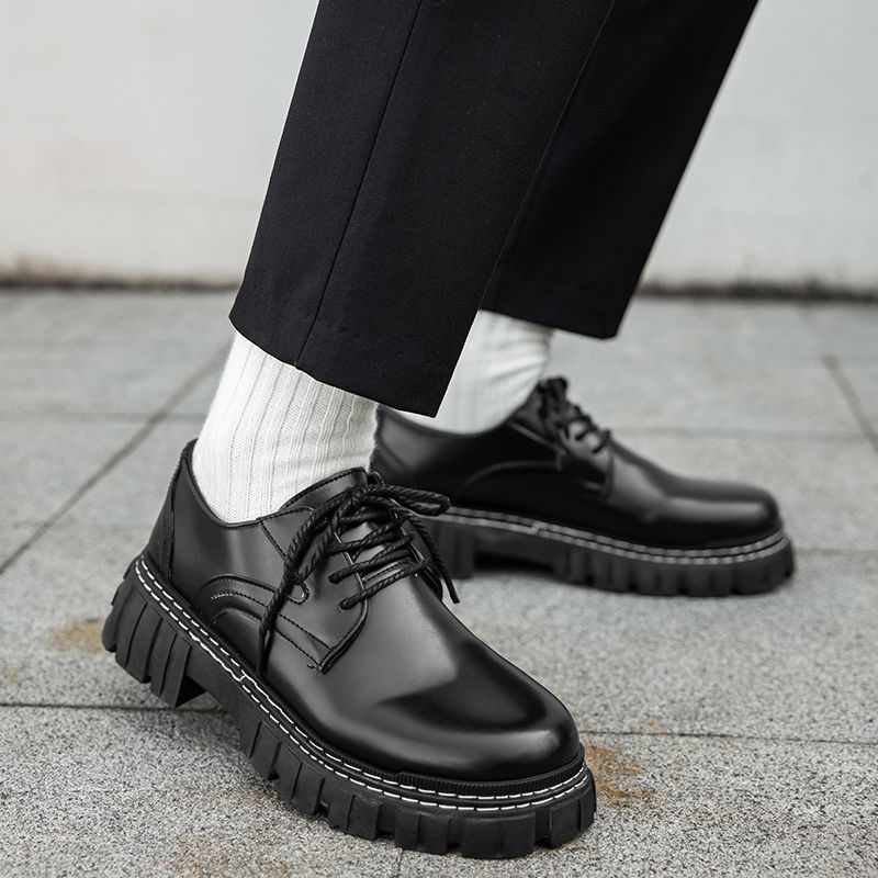 Neue schwarz/rot braun kleine leder business casual low-top herren schuhe_voghion.com