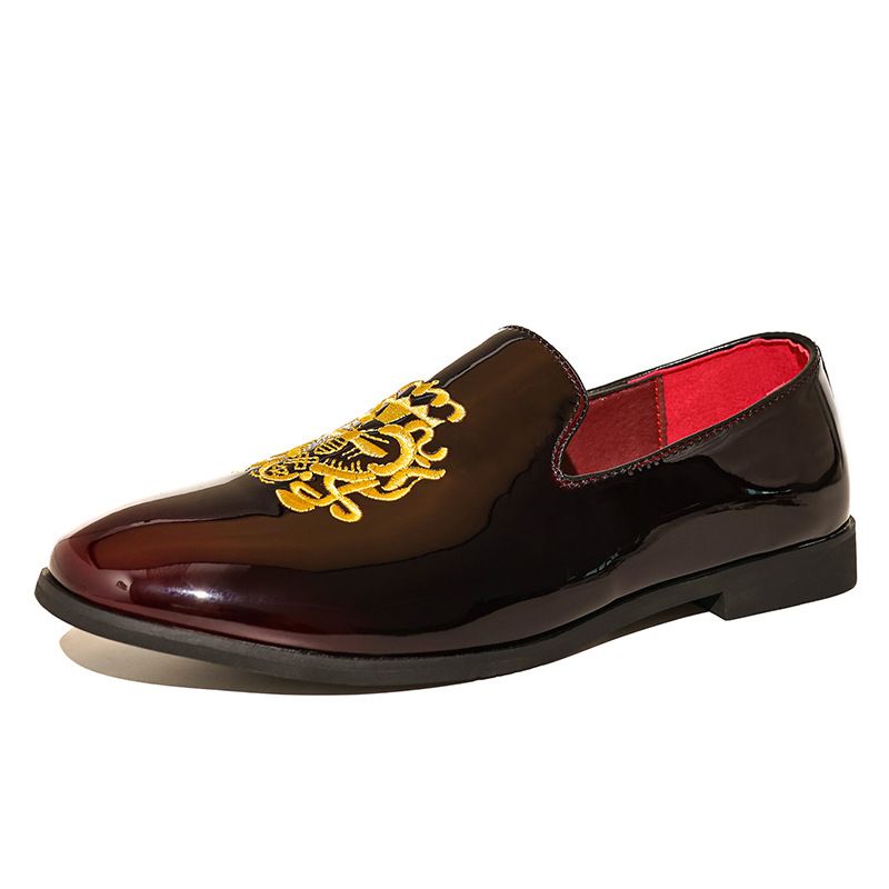 Leder-Loafer mit Stickerei, One-Foot-Business-Leder-Herrenschuhe, trendige High-End-, atmungsaktive und geruchsneutrale Füße_voghion.com