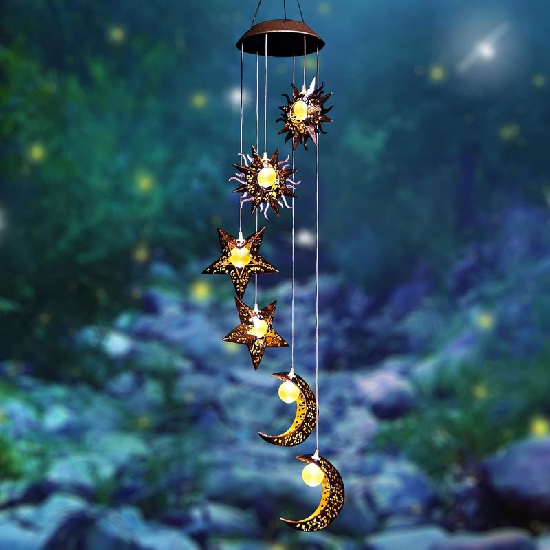 Solar Celestial Chime - Sun/Moon Lights Gift_voghion.com