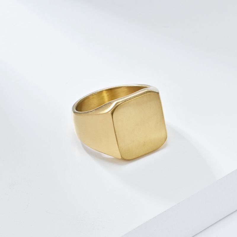 Grensoverschrijdende Europese en Amerikaanse e-commerce sieraden mat geborsteld roestvrij staal zegelring heren eenvoudige titanium stalen armband groothandel_voghion.com