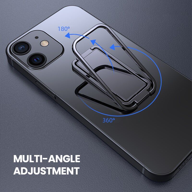 Metallist universaalne sõrmesõrmus telefonihoidja alusklamber Mini telefonihoidja 360 kraadi pöörlev mobiiltelefoni aluse tagakleebis_voghion.com