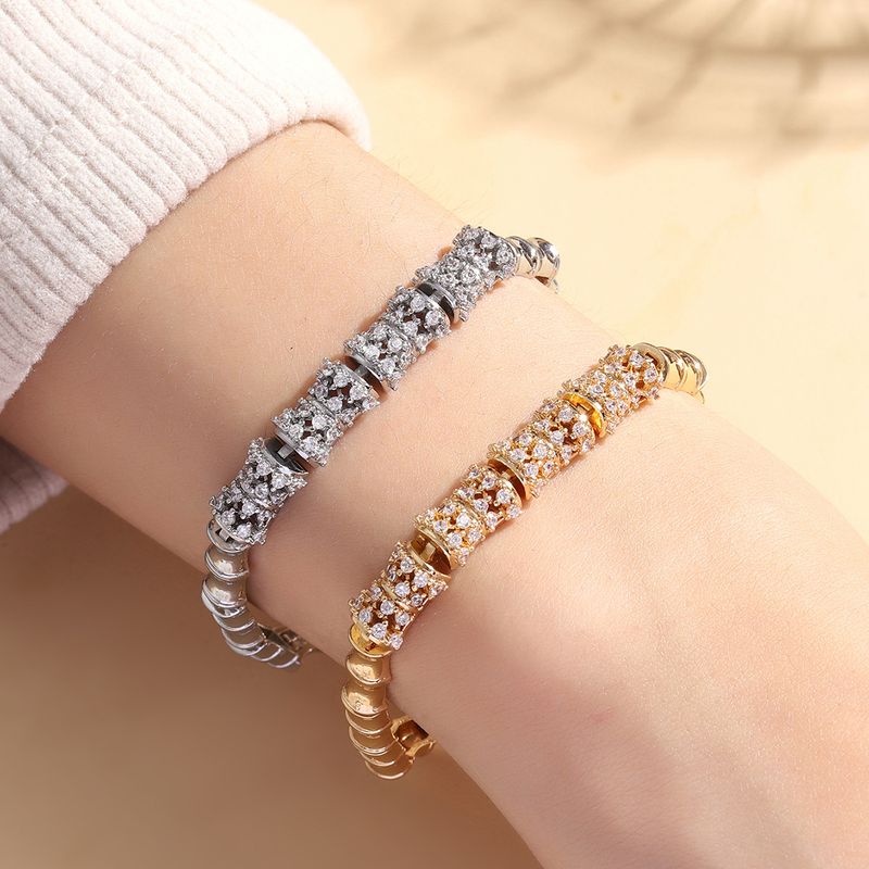 New Zircon Bamboo Bracelet Unisex Exquisite Full Diamond Inlaid Fashion Versatile Design_voghion.com