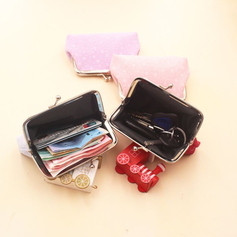 Spot wholesale 2022 new 4-inch buckle coin purse fabric small fresh student card mini cute handbag_voghion.com