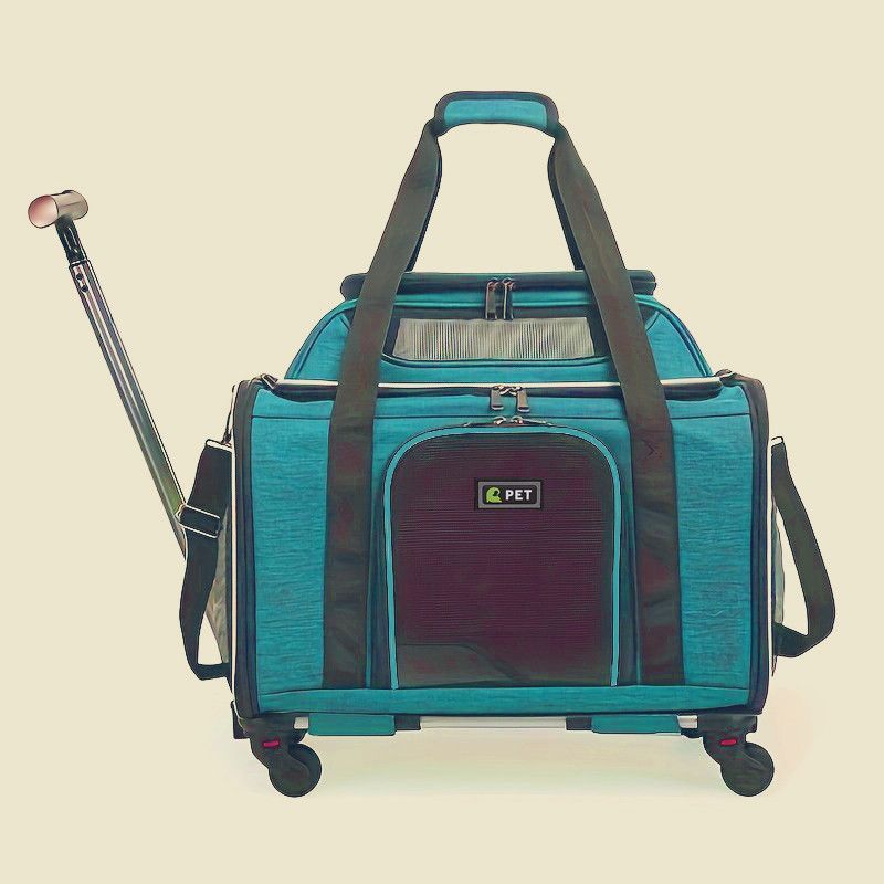 Pengpai Neue tragbare Hundetasche für den Außenbereich mit großer Kapazität, erhöhter atmungsaktiver Trolley, faltbar_voghion.com