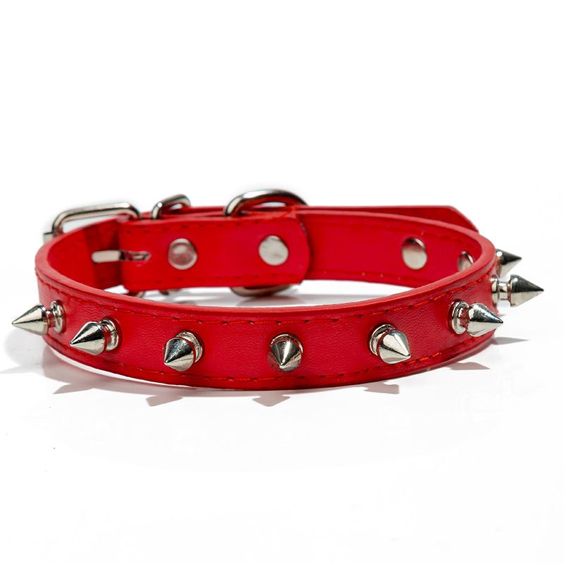 Yiwu PU Bullet Rivet Haustier Leder Anti-Biss Zubehör Halsband Hundeleine_voghion.com