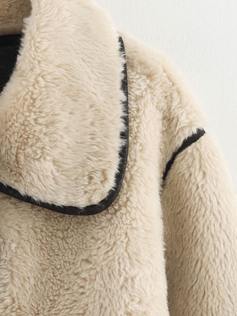 Women's Clothing Faux Fur Coat – Elegant Long Lapel Coat For Women, Winter & Autumn Fashion"_voghion.com