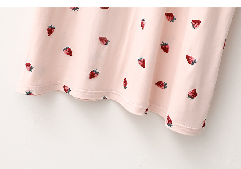 Indumenti da notte da donna Camicia da notte da donna Abito da casa fresco, comodo e ampio in modal a maniche corte_voghion.com