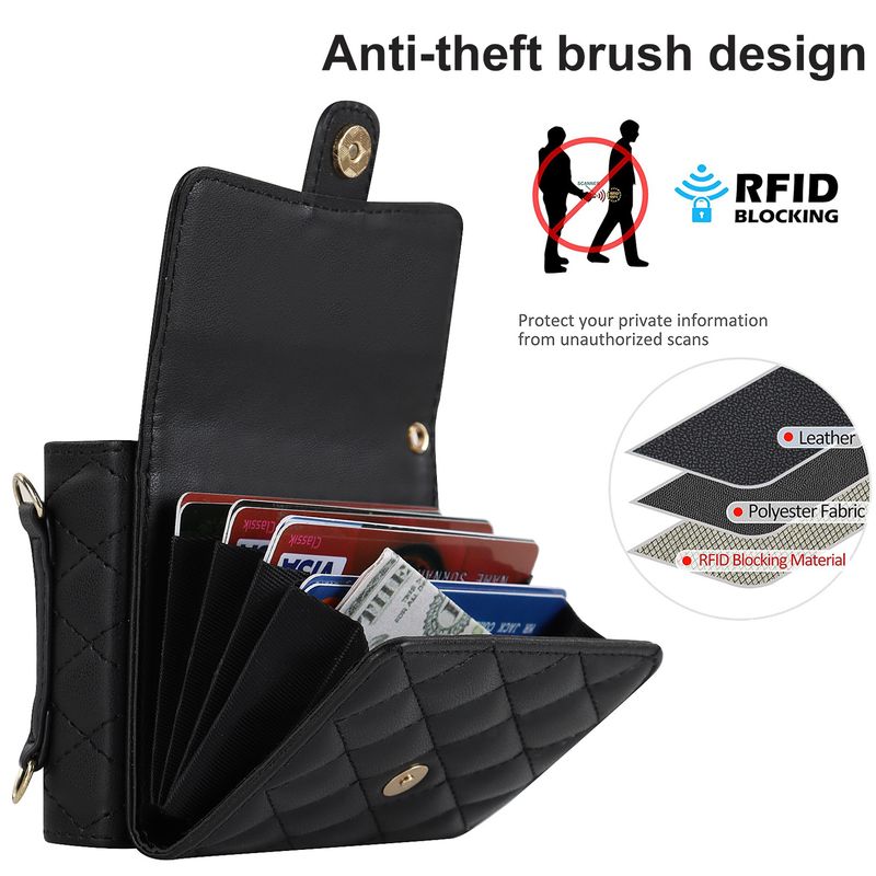 Z Flip4 5 Crossbody składany futerał na telefon skórzany pokrowiec akordeonowy odpowiedni do małego etui ochronnego na telefon Flip6_voghion.com