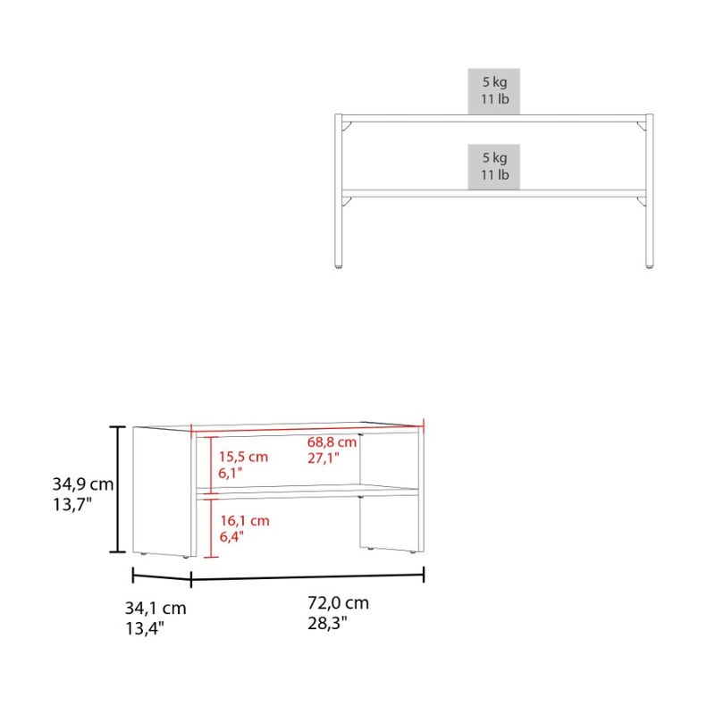 Storage Stackable Two Compact Rack Shelves Howard: Shoe With_voghion.com