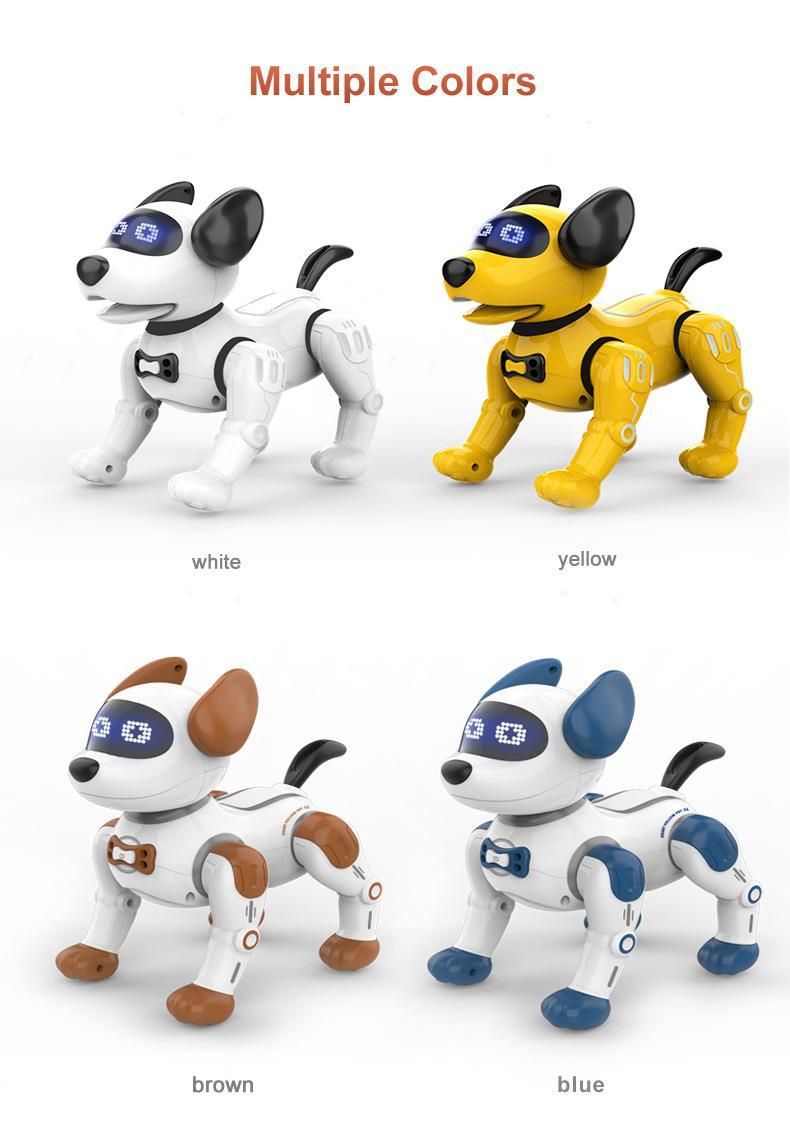 RC Robots Intelligent Robot Suņu programmēšana Tālvadības pults Interaktīvie triki Mūzika Deja Bērnu Mājas suns_voghion.com