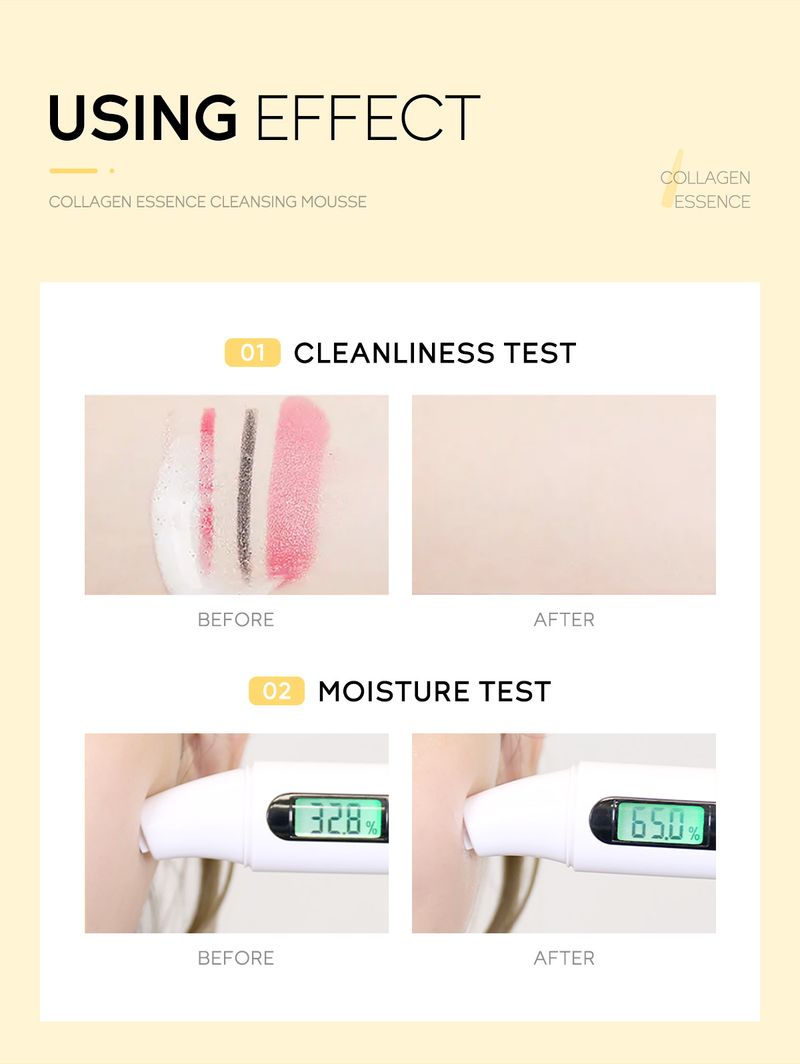 Laike Collagen Cleansing Mousse 120ml Face Cleansing Pores Refreshing Skin Care_voghion.com